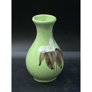 Mini Charcon Ceramic Floral 4” Bud Vase Chartreuse Green